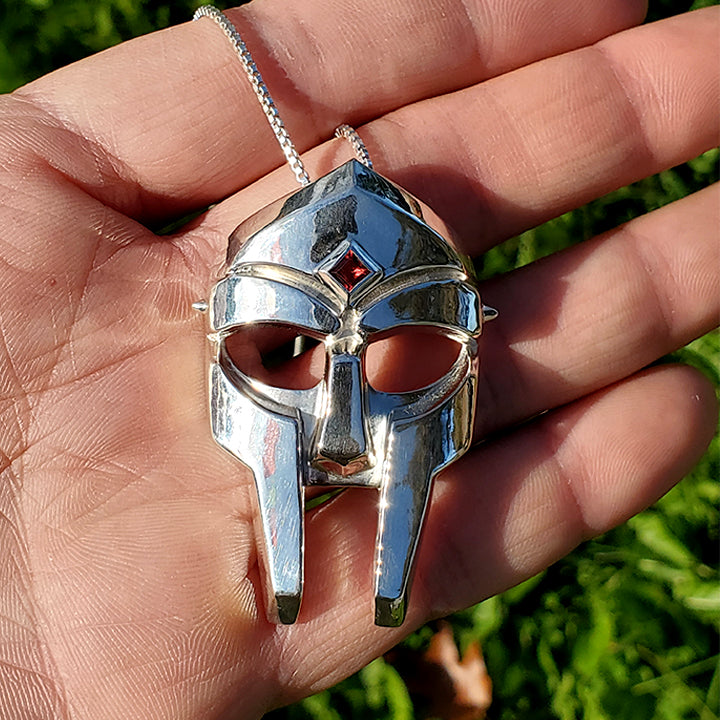 DOOM Mask Sterling Silver Pendant